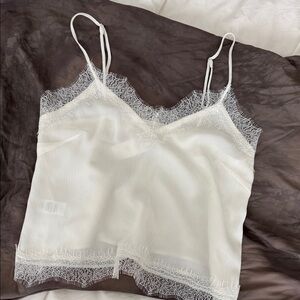 LOFT Elegant White Lace Camisole